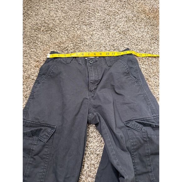 Levi's Womens '94 Baggy Black Cargo Jeans Sz 25 Wide Leg Grunge Skater Retro - Picture 7 of 9